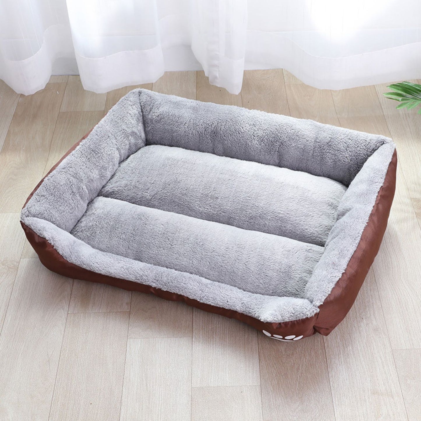 Floofi Pet Bed Square XL Size (Coffee)