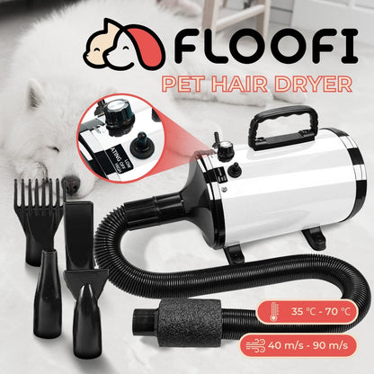 Floofi Pet Hair Dryer Advance Series - Adjustable Speed, Heat Protection, Low Noise