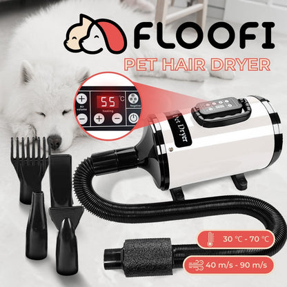 Floofi Pet Hair Dryer Advance Series - Adjustable Speed, Heat Protection, Low Noise