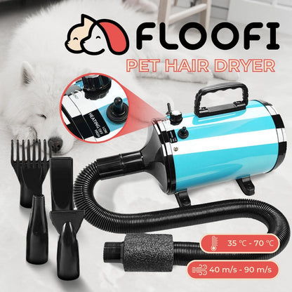 Floofi Pet Hair Dryer Advance Series - Adjustable Speed, Heat Protection, Low Noise