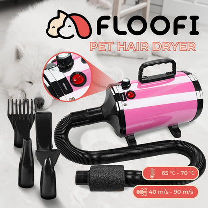 Floofi Pet Hair Dryer Advance Series - Adjustable Speed, Heat Protection, Low Noise