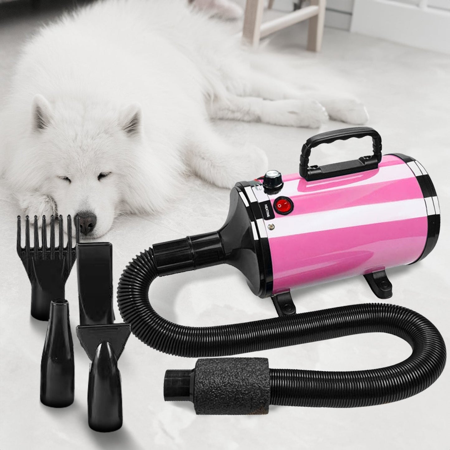 Floofi Pet Hair Dryer Advance Series - Adjustable Speed, Heat Protection, Low Noise