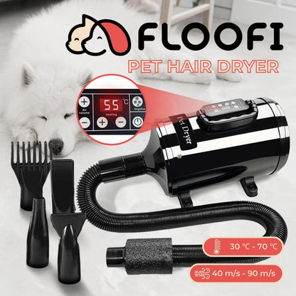 Floofi Pet Hair Dryer Advance Series - Adjustable Speed, Heat Protection, Low Noise