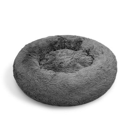 Luxurious Pet Bed for Dogs and Cats - Calming, Plush, Round Nest, Non-Slip Base