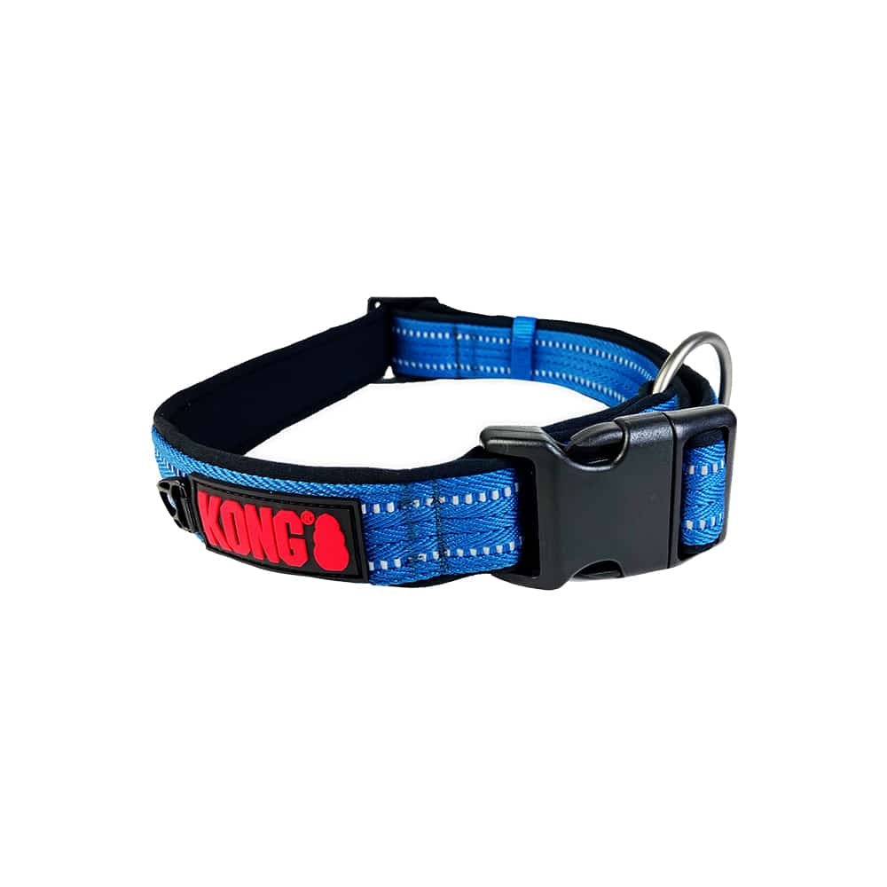 KONG Adjustable Nylon Dog Collars - Durable, Reflective, Comfortable & Safe