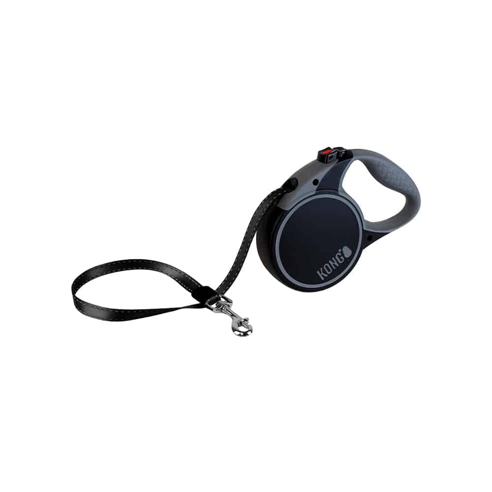 KONG Terrain Black Retractable Leashes Small